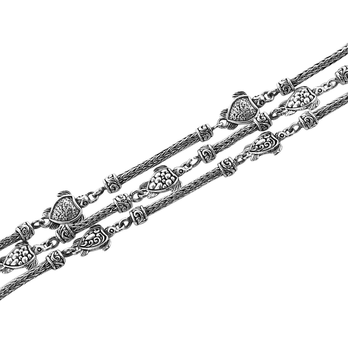 Bali Legacy Sterling Silver Turtle Bracelet (7.25 In) 32.15 Grams image number 3