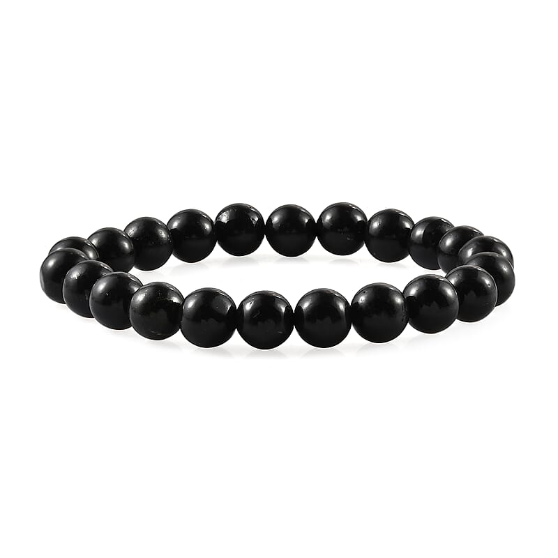 Shungite Beaded Stretch Bracelet 121.00 ctw