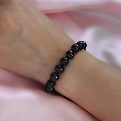 Shungite Beaded Stretch Bracelet 121.00 ctw