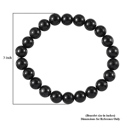 Shungite Beaded Stretch Bracelet 121.00 ctw