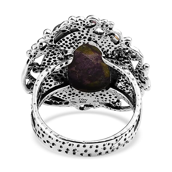 Artisan Crafted Tasmanian Stichtite Solitaire Ring in Sterling Silver (Size 10.0) 8.75 ctw