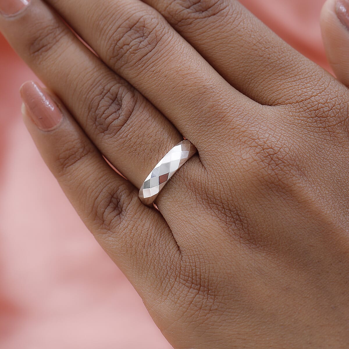 Sterling Silver Band Ring 1.85 Grams image number 2