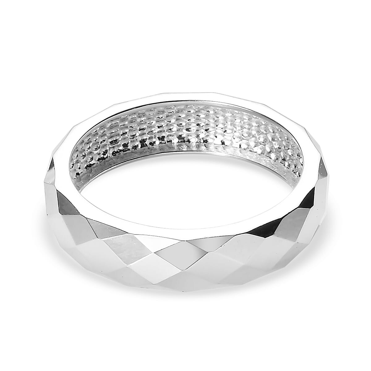 Sterling Silver Diamond-cut Band Ring (Size 6.0) 1.85 Grams image number 4