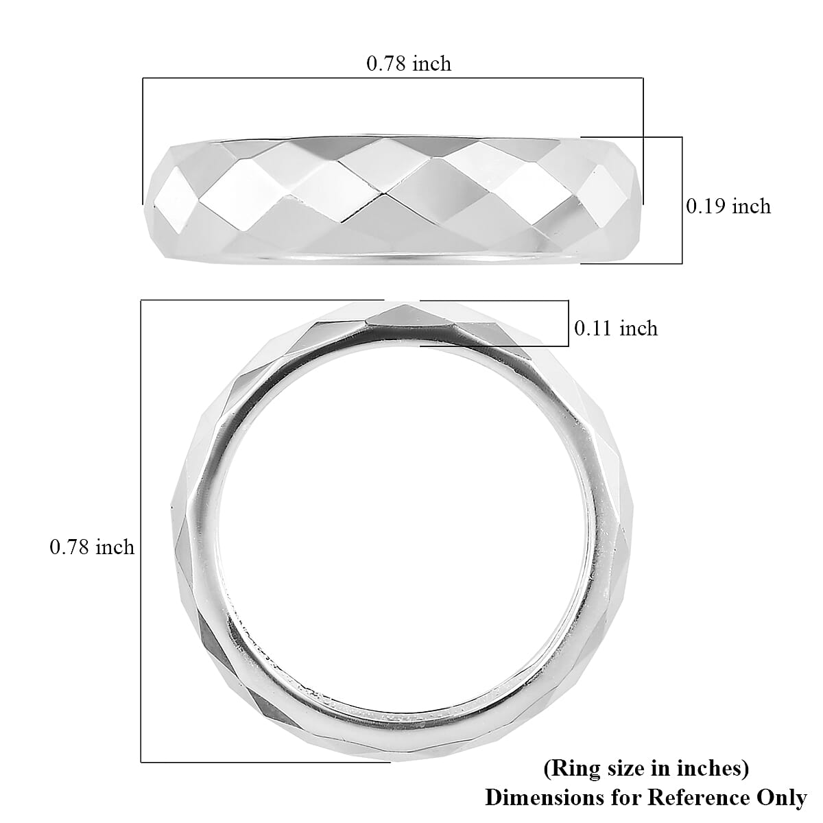 Sterling Silver Diamond-cut Band Ring (Size 6.0) 1.85 Grams image number 5