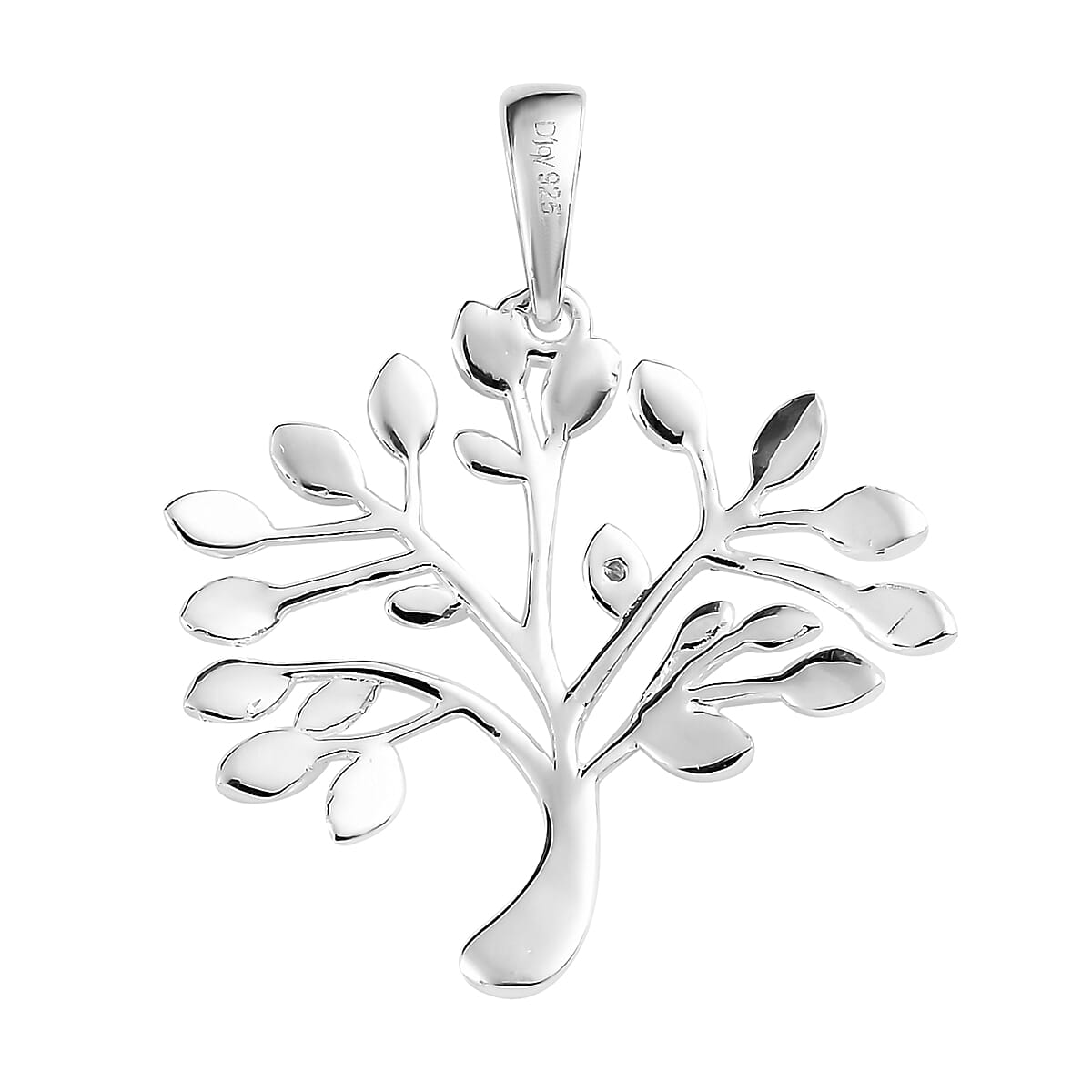 Diamond Accent Tree of Life Pendant in Sterling Silver