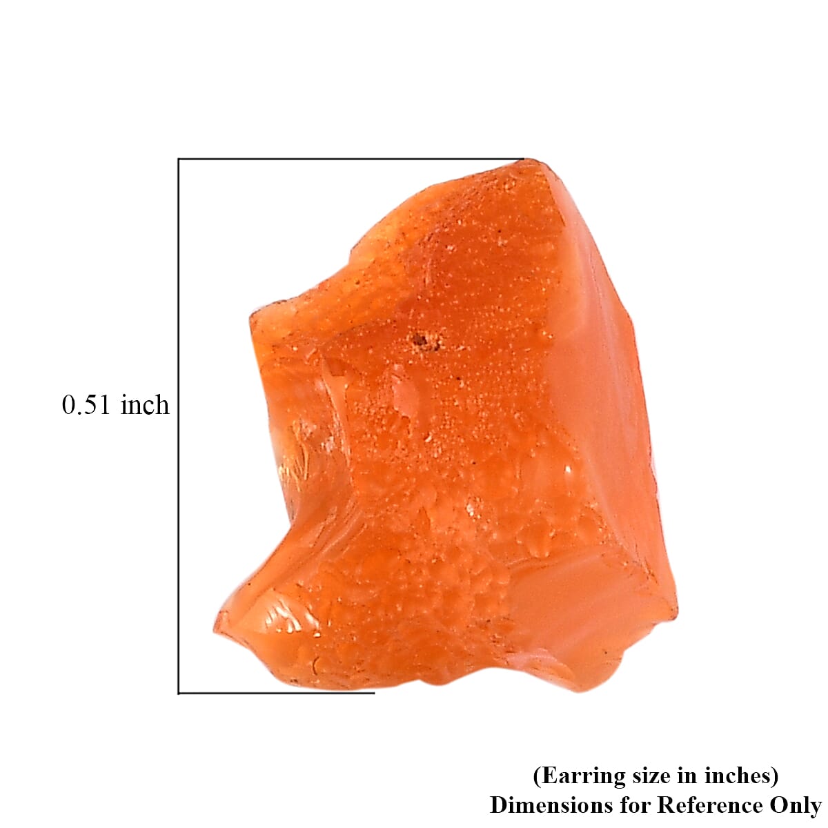 Rough Cut Jalisco Fire Opal Solitaire Stud Earrings in Sterling Silver 7.50 ctw image number 4