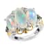 Ethiopian Welo Opal Ring with Chrome Diopside in Vermeil YG and Platinum Over Sterling Silver,Statement Rings For Women 4.65 ctw image number 0