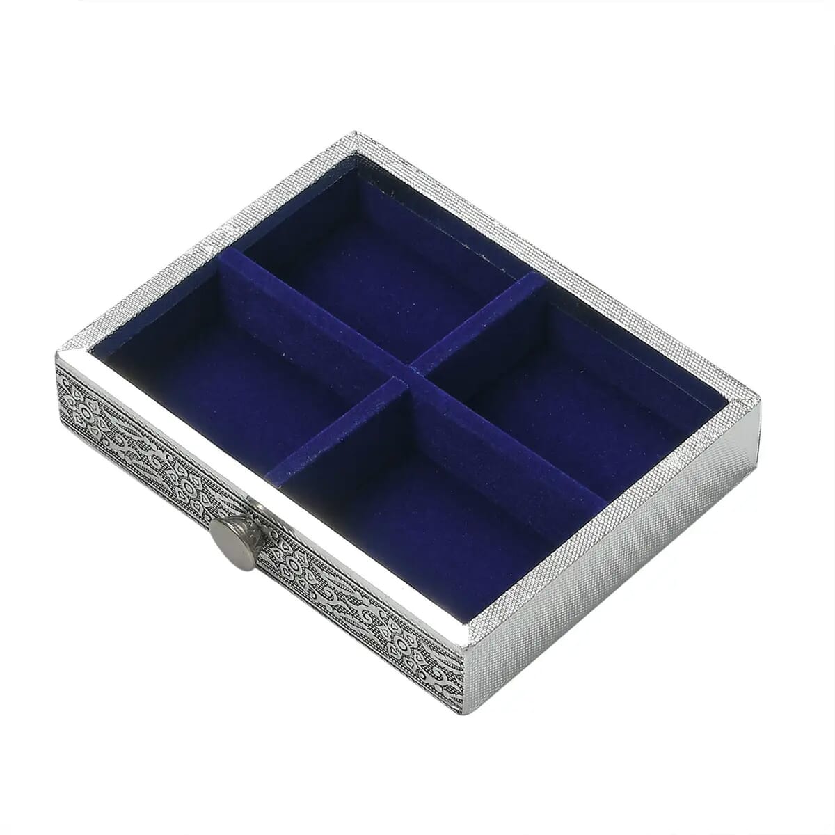 Oxidized Aluminum Eagle Embossed Grand 3 Drawer Jewelry Box image number 6