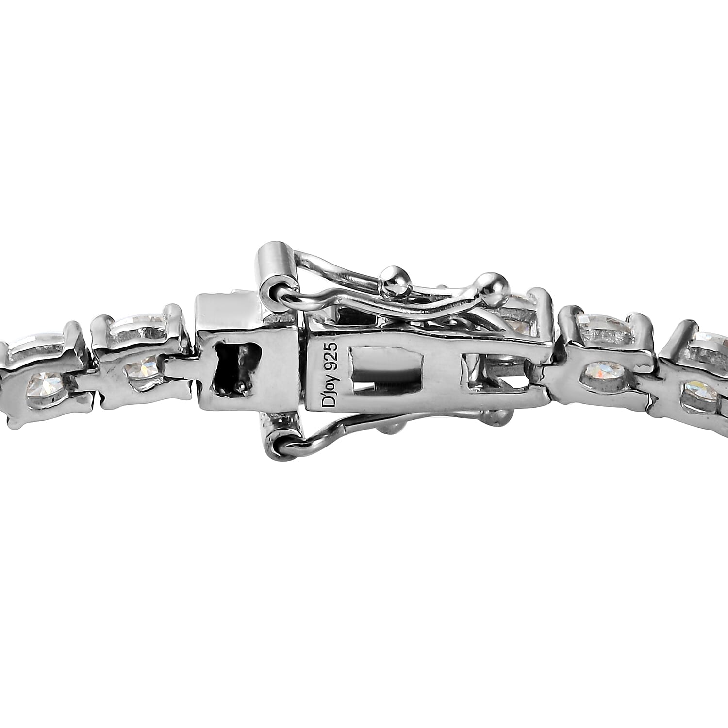 Moissanite Tennis Bracelet in Platinum Over Sterling Silver (6.50 In) 6.25 ctw
