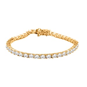Moissanite Tennis Bracelet in Vermeil Yellow Gold Over Sterling Silver (7.25 In) 7.15 ctw