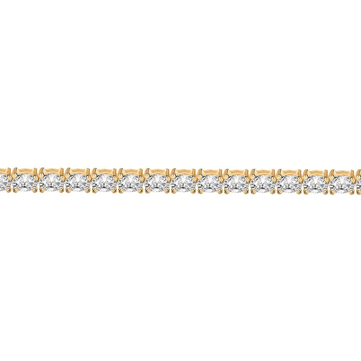 Moissanite Tennis Bracelet in Vermeil Yellow Gold Over Sterling Silver (7.25 In) 7.15 ctw image number 2