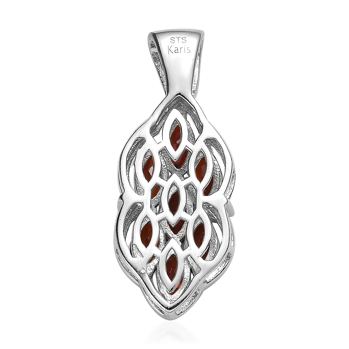 Karis Mozambique Garnet Pendant in Platinum Bond 2.00 ctw