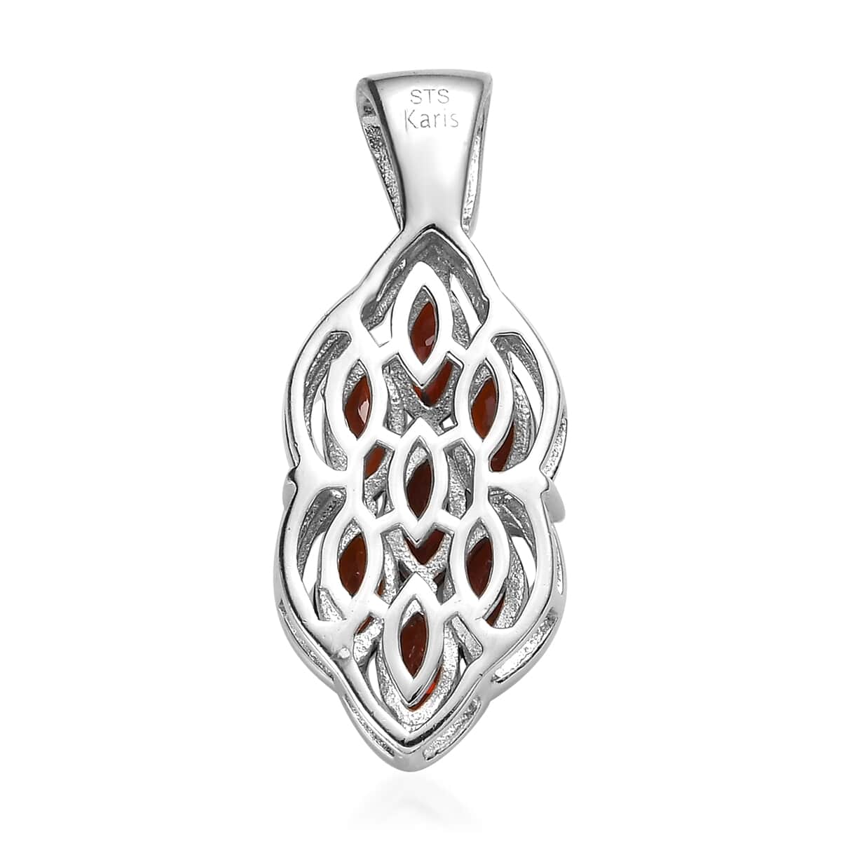 Karis Mozambique Garnet Pendant in Platinum Bond 2.00 ctw image number 4