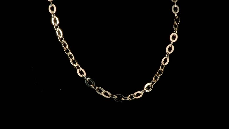 Specchio Rolo Italian 10K Yellow Gold Necklace 18 Inches 7 Grams