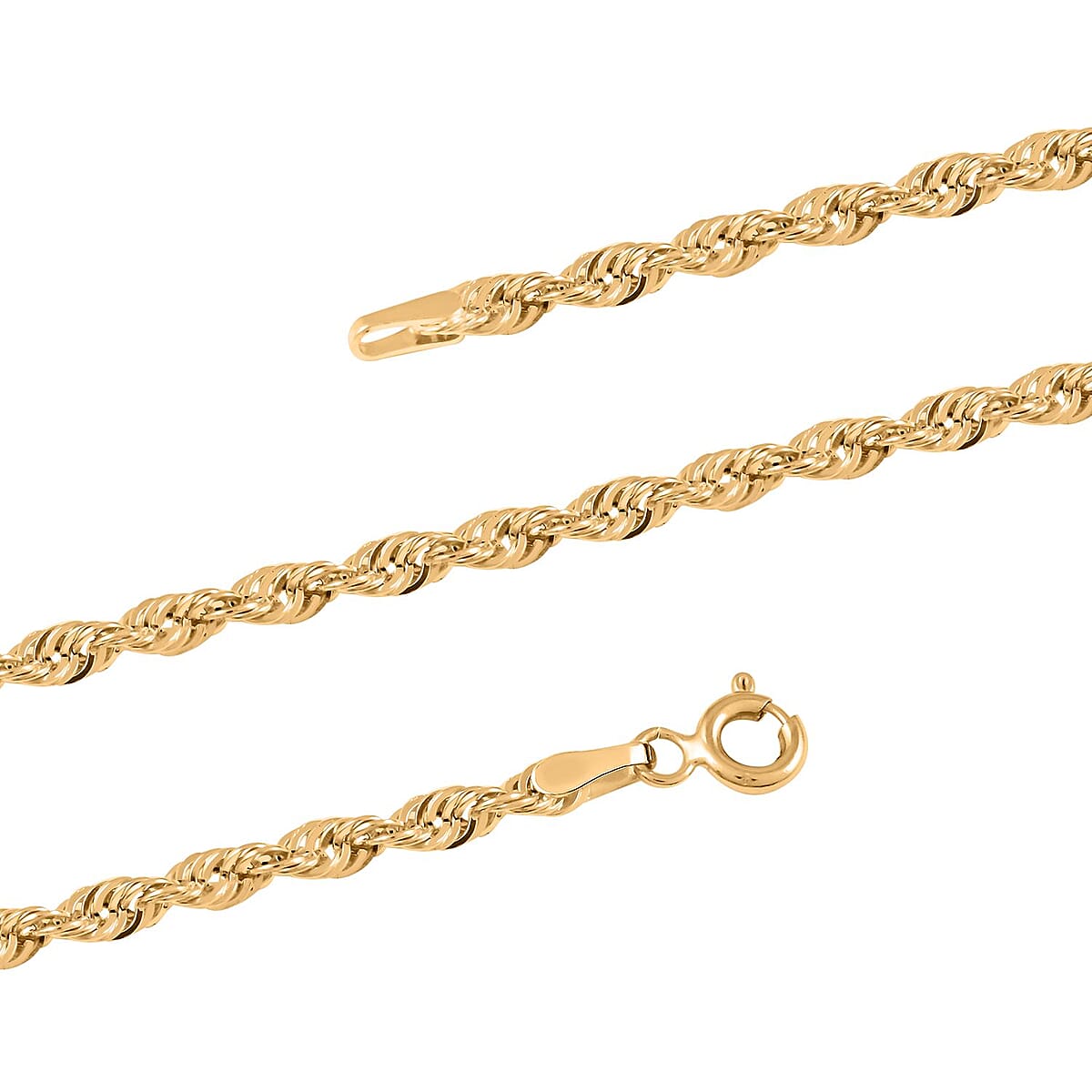 Toscana Rope Italian 14K Yellow Gold 3mm Necklace 20 Inches 2.55 Grams image number 2