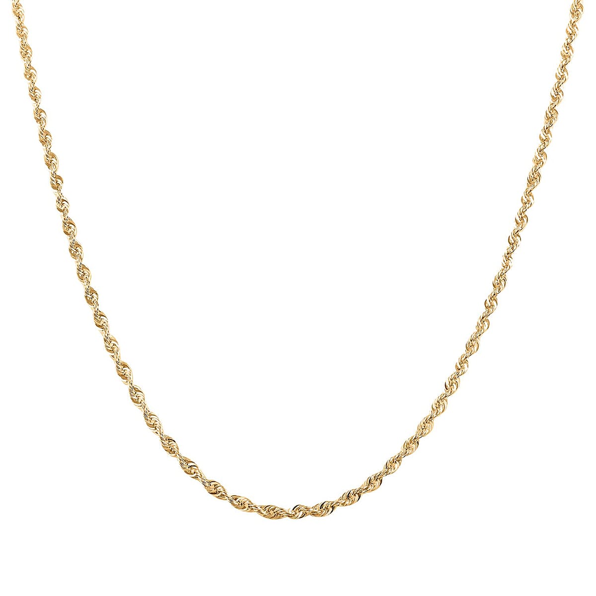Toscana Rope Italian 14K Yellow Gold 3mm Necklace 20 Inches 2.55 Grams image number 3