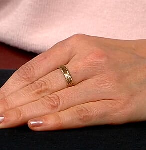 Italian 10K Yellow Gold Stretchable Ring (Size 6-8) (0.45 g) (Del. in 7-10 Days)