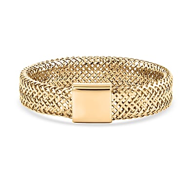 Italian 10K Yellow Gold Stretchable Ring (Size 6-8) (0.45 g)