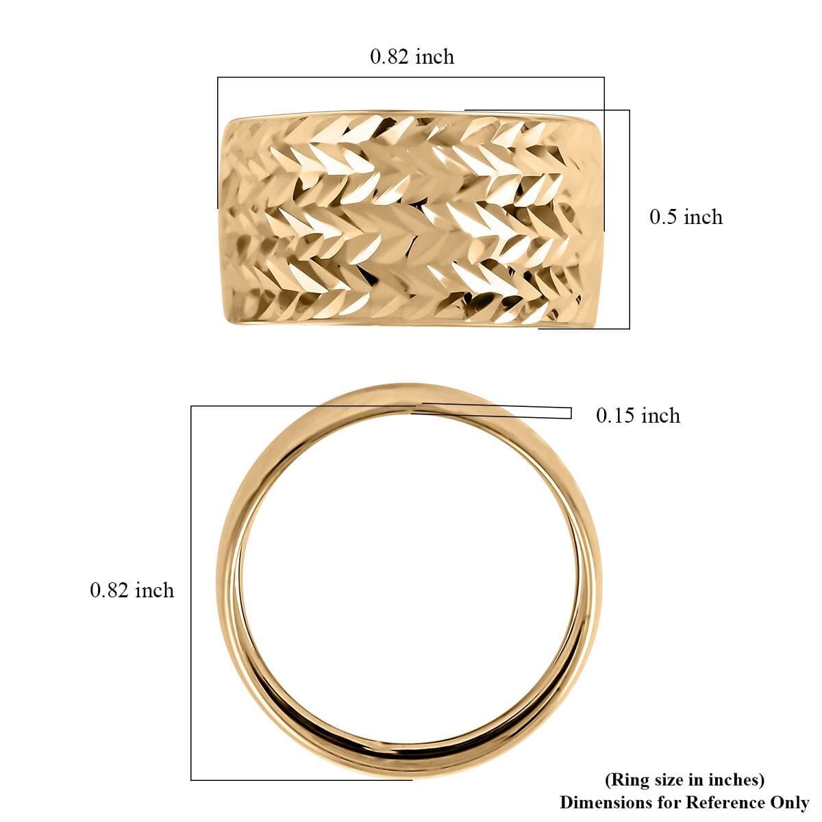 Foglie Oro Italian 10K Yellow Gold Diamond- Cut Leaves Ring (Size 10.0) 1.40 Grams image number 4