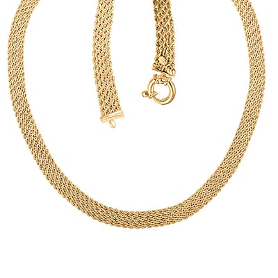 Italian 10K Yellow Gold 5 Strand Satin Rope Necklace 18 Inches 12.85 Grams