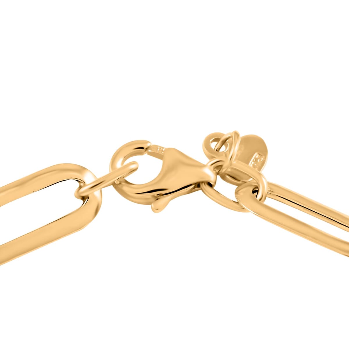 Pyramid Paperclip Italian 14K Yellow Gold Bracelet (7.50 In) 1.75 Grams image number 3