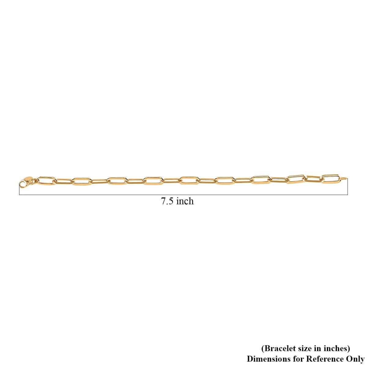 Pyramid Paperclip Italian 14K Yellow Gold Bracelet (7.50 In) 1.75 Grams image number 4