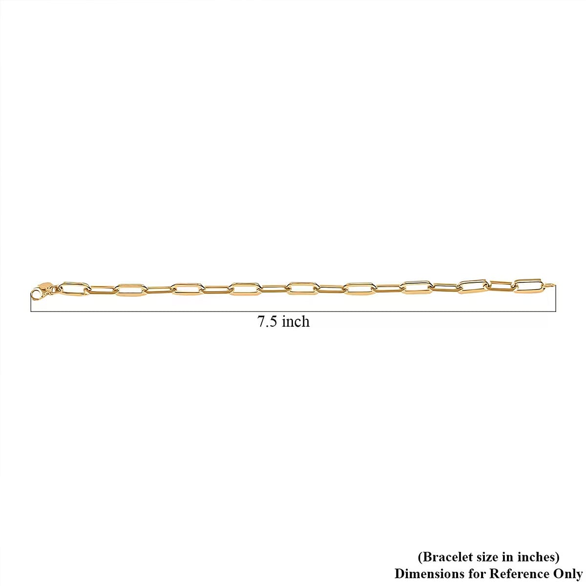 Pyramid Paperclip Italian 14K Yellow Gold Bracelet (7.50 In) 1.75 Grams image number 5