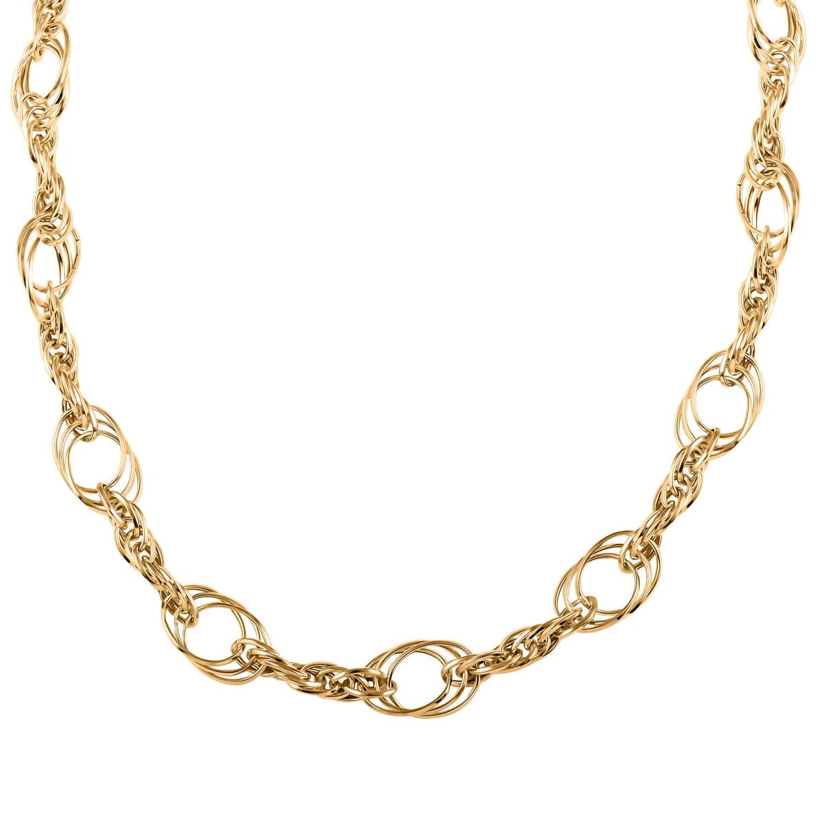 Love Knot Italian 10K Yellow Gold Necklace 28 Inches 14.60 Grams image number 0