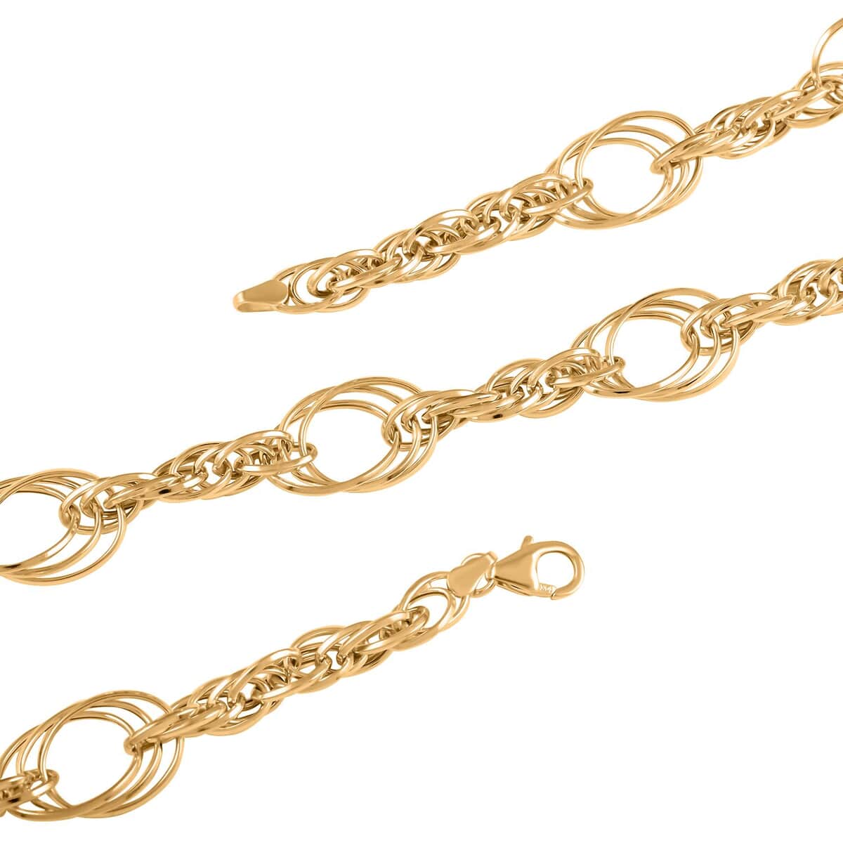 Love Knot Italian 10K Yellow Gold Necklace 28 Inches 14.60 Grams image number 2