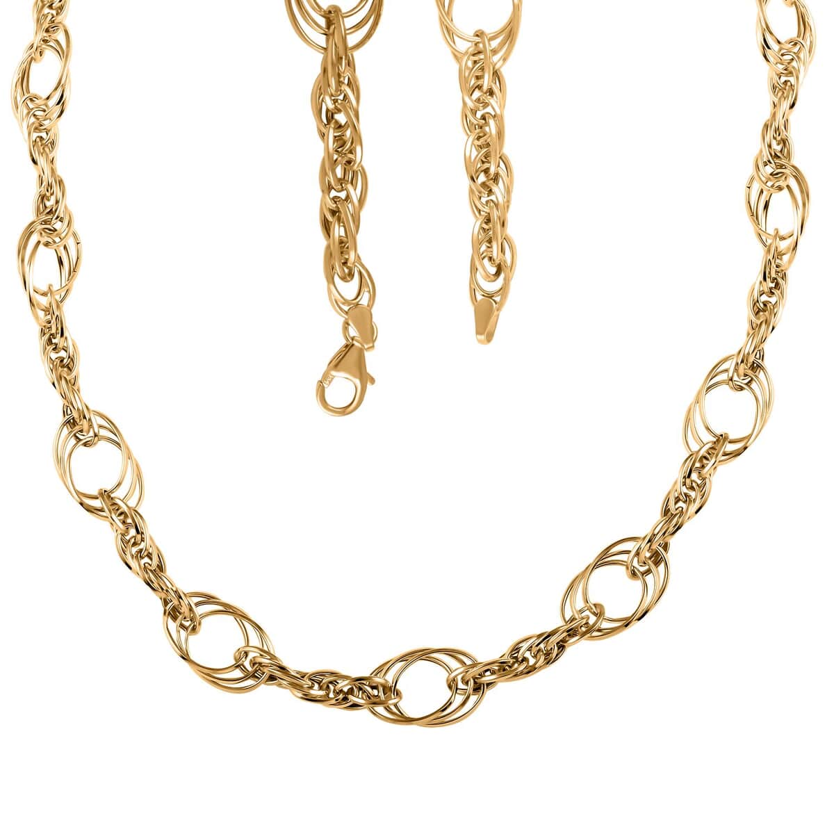 Love Knot Italian 10K Yellow Gold Necklace 28 Inches 14.60 Grams image number 3