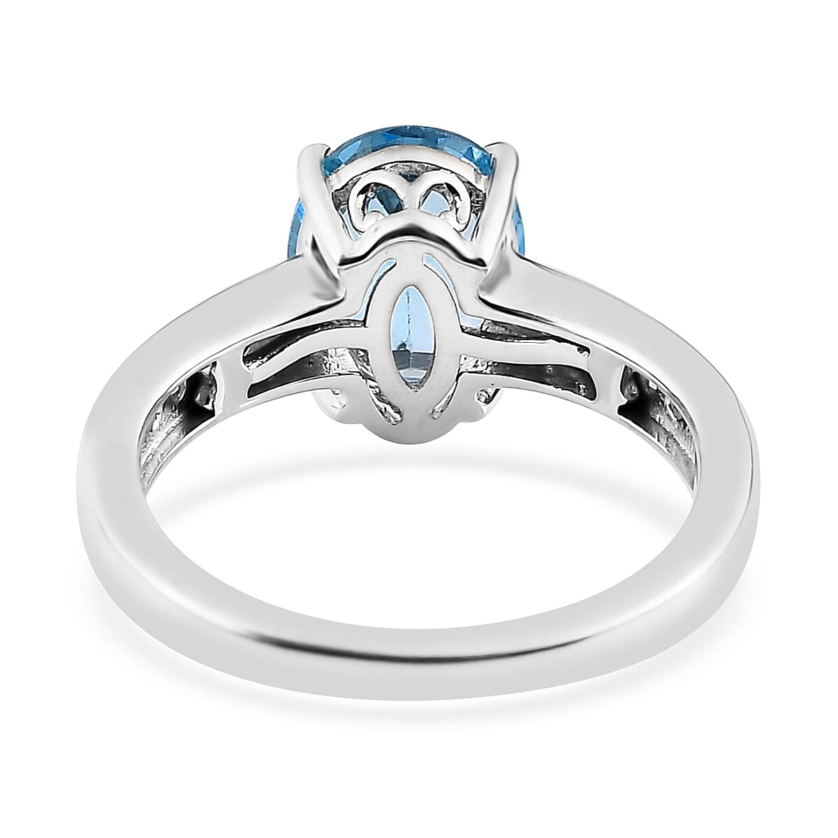 Marambaia Topaz and Moissanite Ring in Platinum Over Sterling Silver 2.30 ctw image number 3