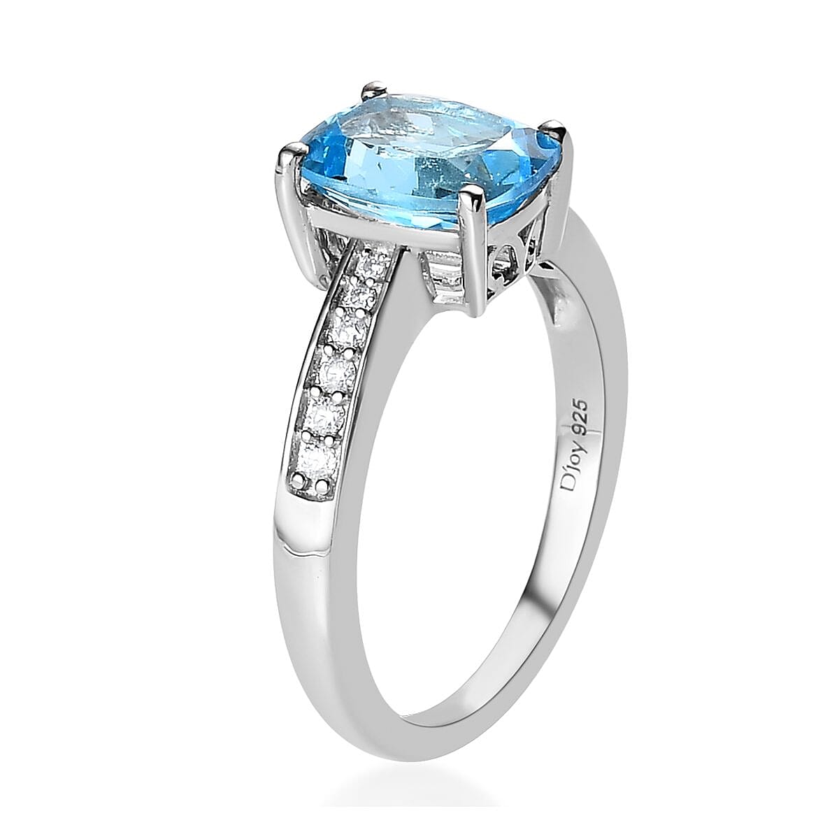 Marambaia Topaz and Moissanite Ring in Platinum Over Sterling Silver (Size 10.0) 2.85 ctw image number 3