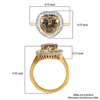 AAA Turkizite and Diamond 2.25 ctw Heart Ring in 14K Yellow Gold, Halo Ring, Diamond Ring, Wedding Rings, Engagement Ring (Size 10.5)