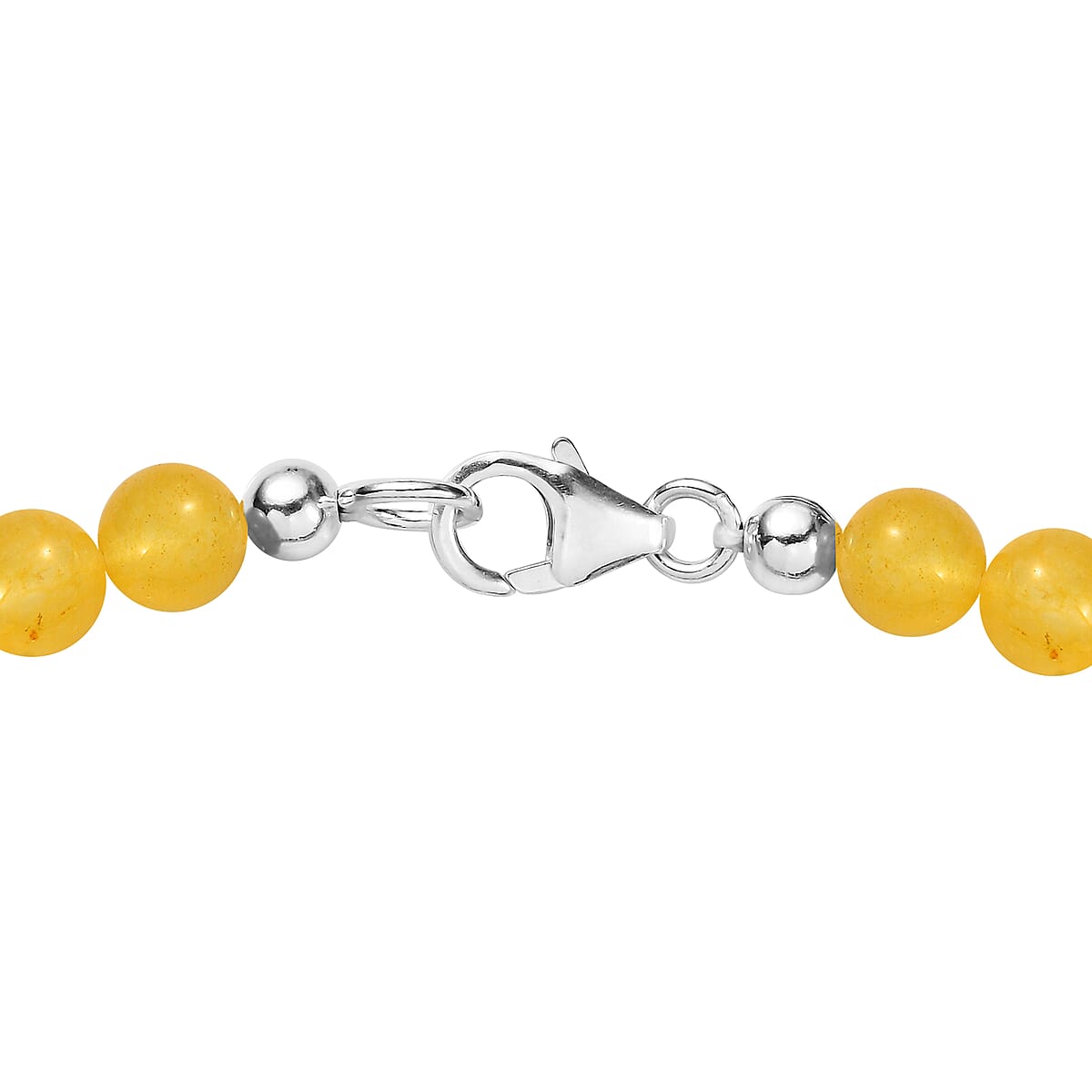 Tiger's Eye and Yellow Quartzite Bracelet in Sterling Silver (7.25 In) 48.60 ctw image number 3
