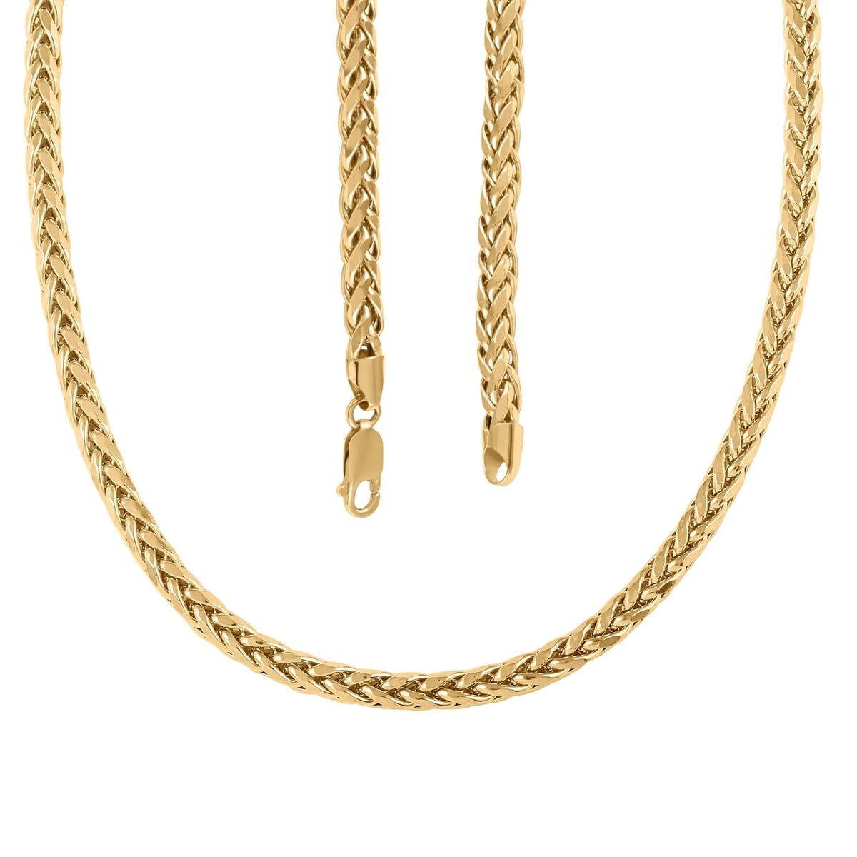 10K Yellow Gold 5mm Palma Necklace 22 Inches 21.60 Grams image number 4