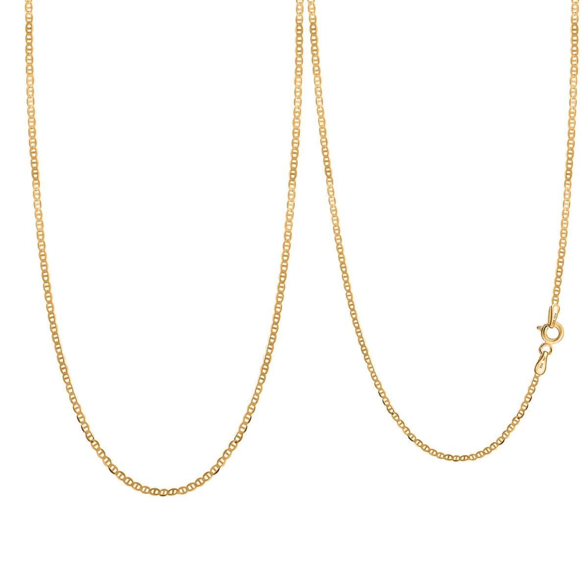 Italian 18K Yellow Gold 1.5mm Designer Mariner Necklace 20 Inches 1.45 Grams image number 0