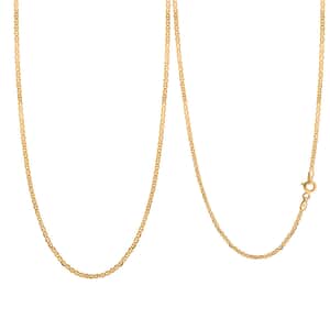 Italian 18K Yellow Gold 1.5mm Designer Mariner Necklace 20 Inches 1.45 Grams