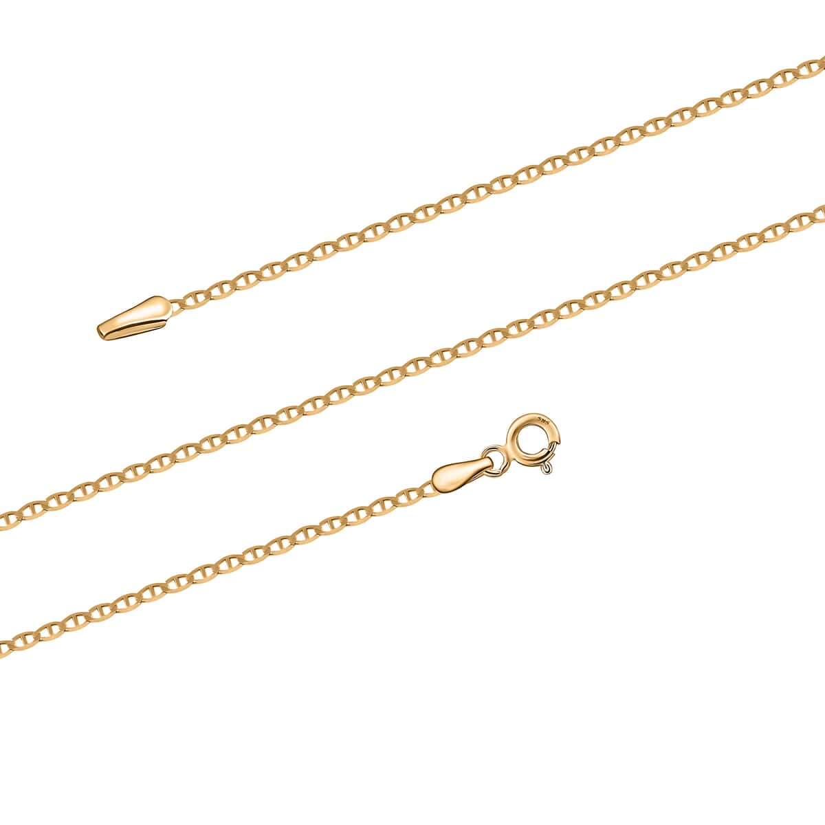 Italian 18K Yellow Gold 1.5mm Designer Mariner Necklace 20 Inches 1.45 Grams image number 2