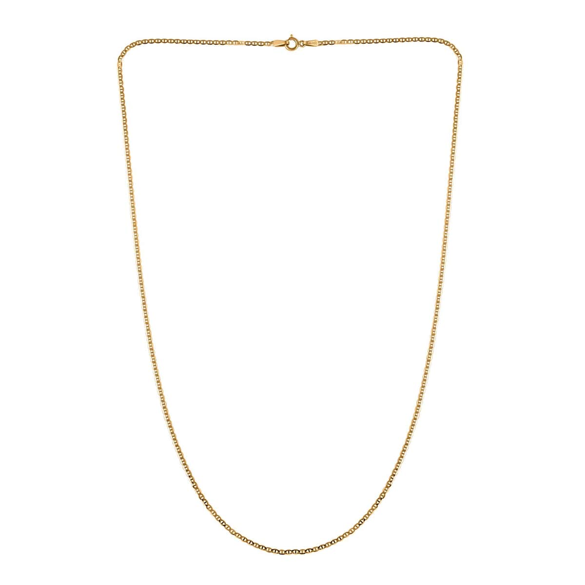 Italian 18K Yellow Gold 1.5mm Designer Mariner Necklace 20 Inches 1.45 Grams image number 6