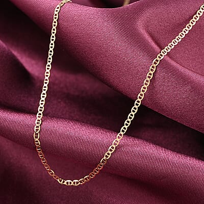 Italian 18K Yellow Gold 1.5mm Mariner Necklace 24 Inches 1.75 Grams
