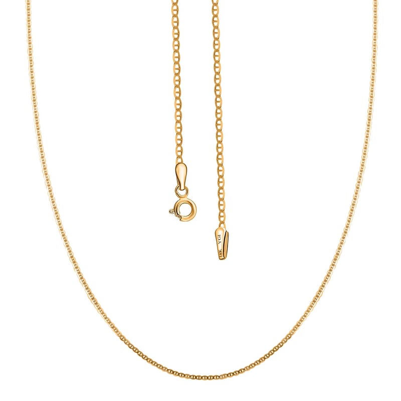 Italian 18K Yellow Gold 1.5mm Mariner Necklace 24 Inches 1.75 Grams