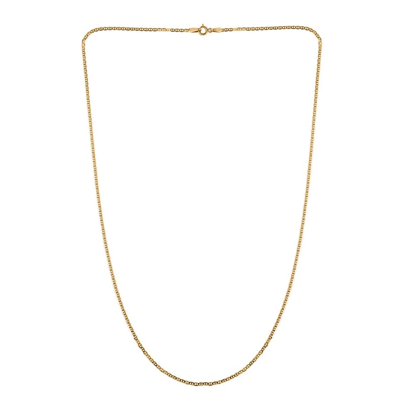 Italian 18K Yellow Gold 1.5mm Mariner Necklace 24 Inches 1.75 Grams