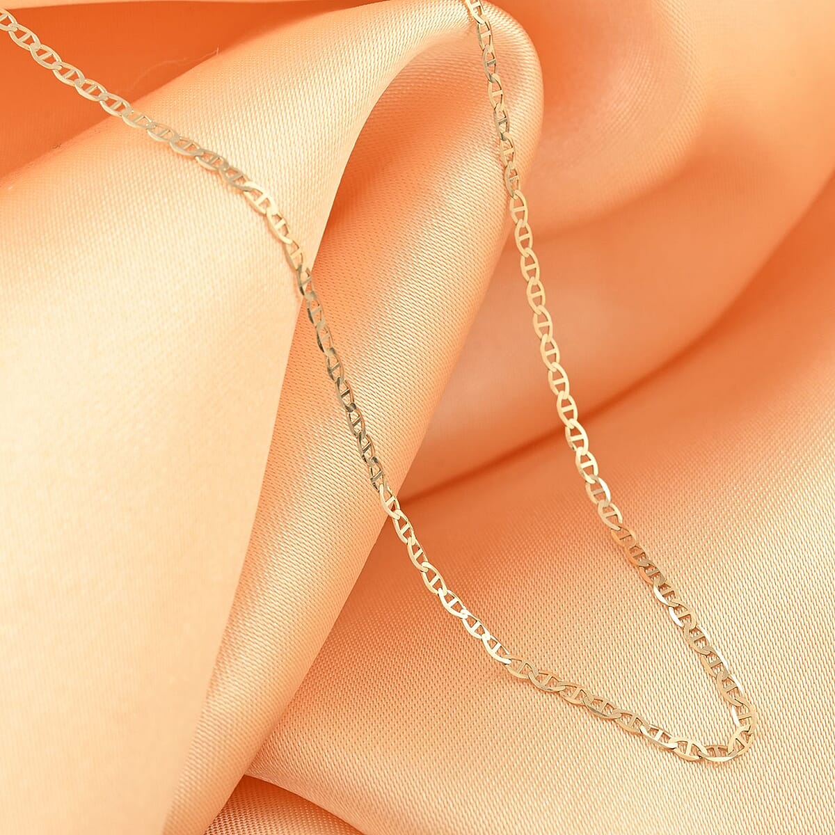 Italian 10K Yellow Gold 1.5mm Mariner Necklace 18 Inches 1 Grams image number 1