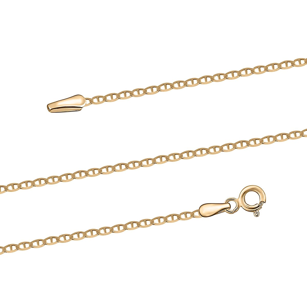 Italian 10K Yellow Gold 1.5mm Mariner Necklace 18 Inches 1 Grams image number 2