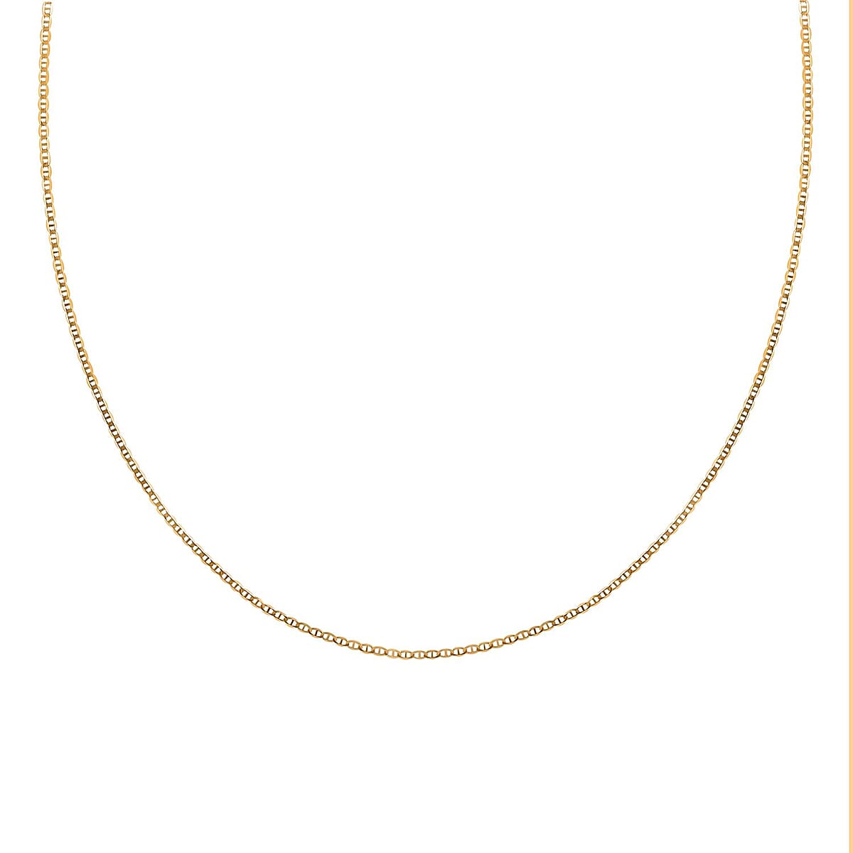 Italian 10K Yellow Gold 1.5mm Mariner Necklace 18 Inches 1 Grams image number 3