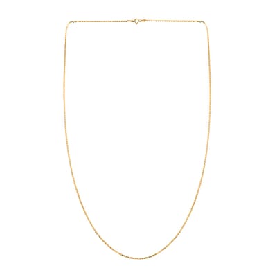 Italian 10K Yellow Gold 1.5mm Mariner Necklace 18 Inches 1 Grams