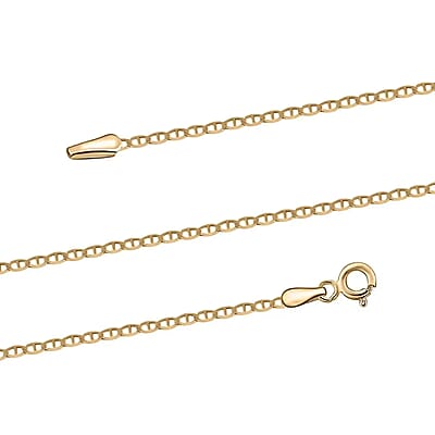 Italian 10K Yellow Gold Mariner Chain Necklace, Gold Chain Necklace, Gold Mariner Necklace, 24 Inch Necklace, Gold Jewelry For Her 1.30 Grams