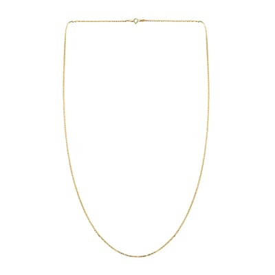 Italian 10K Yellow Gold Mariner Chain Necklace, Gold Chain Necklace, Gold Mariner Necklace, 24 Inch Necklace, Gold Jewelry For Her 1.30 Grams