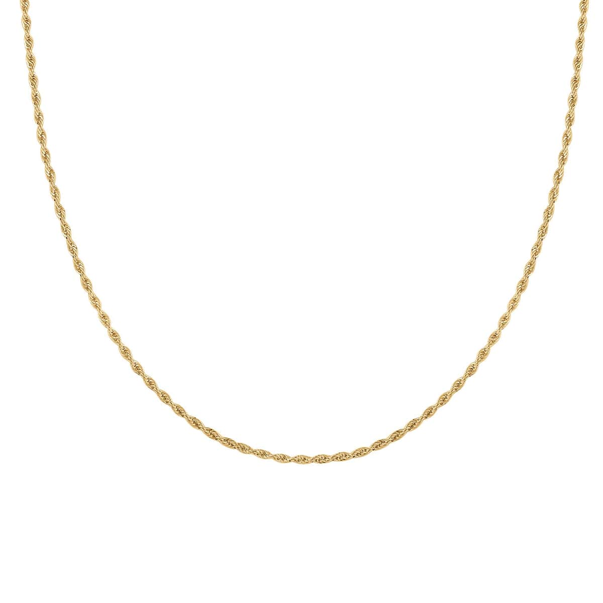 Italian 10K Yellow Gold 1.5mm Rope Necklace 20 Inches 1.4 Grams image number 3