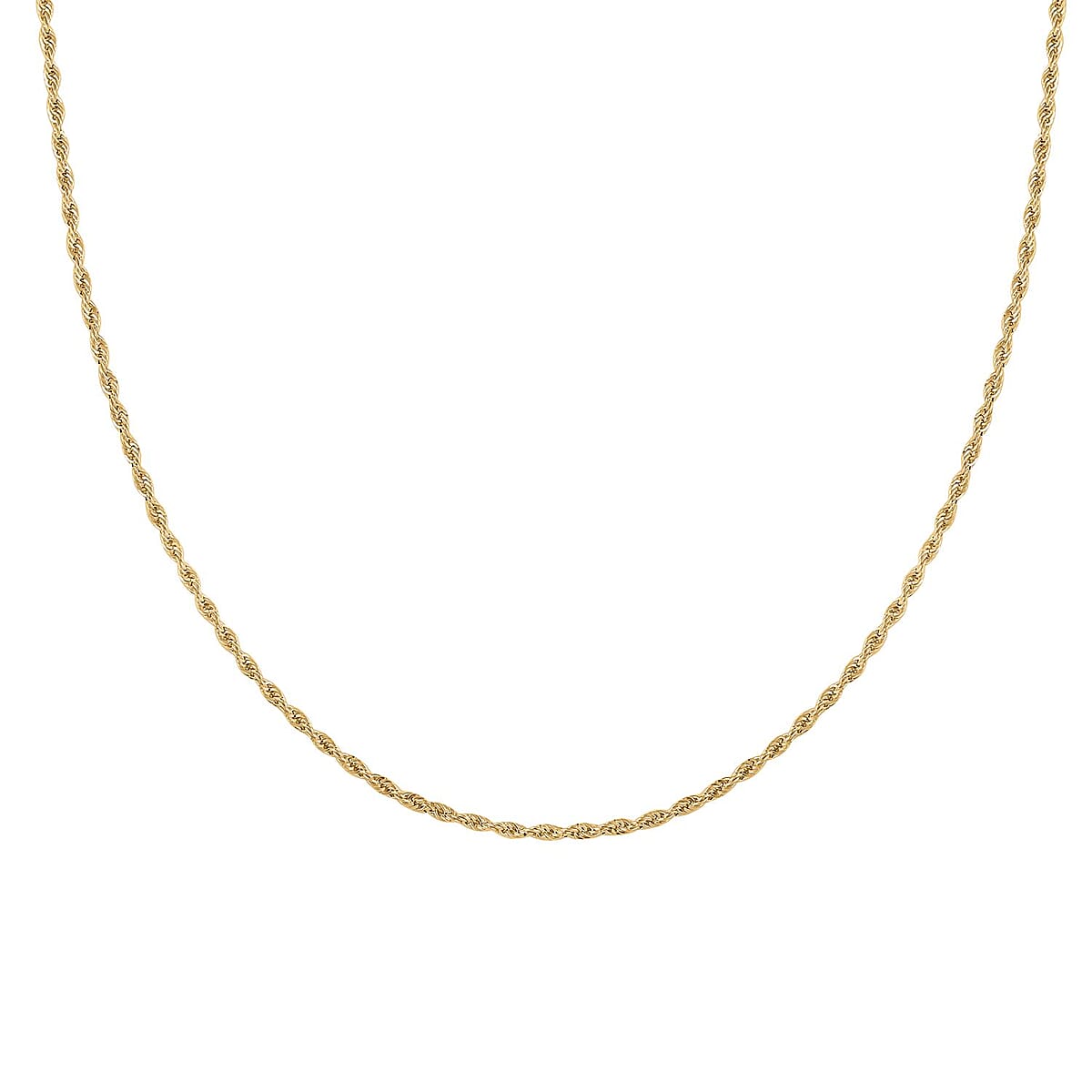 Italian 10K Yellow Gold 1.5mm Rope Necklace 18 Inches 1.3 Grams image number 3